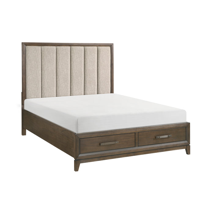 Cambridge 4pc Set (QB+NS+DR+MR) in Walnut - 1422N-1*4 - FAMSA Furniture (TX)