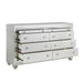 Leesa Dresser in Gray/Metallic/Silver - 1430-5 - FAMSA Furniture (TX)