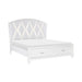 Aria Queen Platform Bed with Footboard Storage in White - 1436W-1 - FAMSA Furniture (TX)