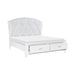 Aria Queen Platform Bed with Footboard Storage in White - 1436W-1 - FAMSA Furniture (TX)