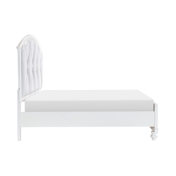 Aria 4pc Set (QB+NS+DR+MR) in White - 1436W-1*4 - FAMSA Furniture (TX)