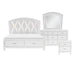Aria 4pc Set (QB+NS+DR+MR) in White - 1436W-1*4 - FAMSA Furniture (TX)