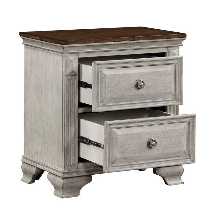 Marquette Nightstand in Brown/Gray - 1449-4 - FAMSA Furniture (TX)