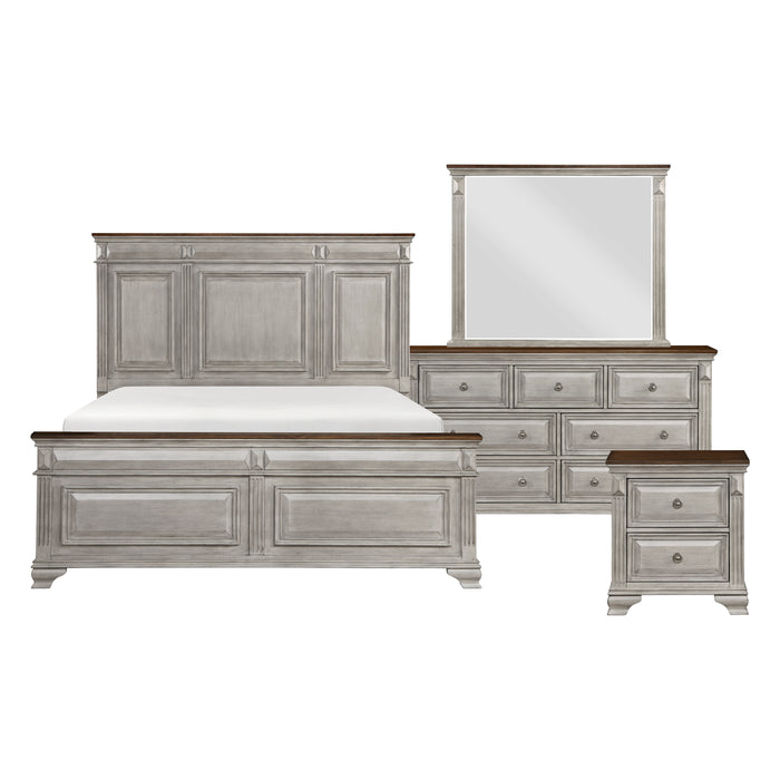 Marquette 4pc Set (QB+NS+DR+MR) in Brown/Gray - 1449-1*4 - FAMSA Furniture (TX)
