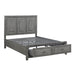 Garretson Queen Platform Bed with Footboard Storage in Gray - 1450-1 - FAMSA Furniture (TX)