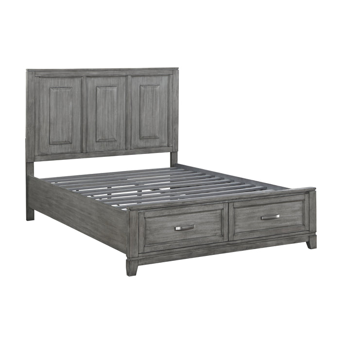 Garretson 4pc Set (QB+NS+DR+MR) in Gray - 1450-1*4 - FAMSA Furniture (TX)