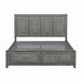 Garretson Eastern King Platform Bed with Footboard Storage in Gray - 1450K-1EK - FAMSA Furniture (TX)