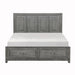 Garretson Eastern King Platform Bed with Footboard Storage in Gray - 1450K-1EK - FAMSA Furniture (TX)