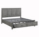 Garretson Eastern King Platform Bed with Footboard Storage in Gray - 1450K-1EK - FAMSA Furniture (TX)