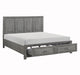 Garretson Eastern King Platform Bed with Footboard Storage in Gray - 1450K-1EK - FAMSA Furniture (TX)