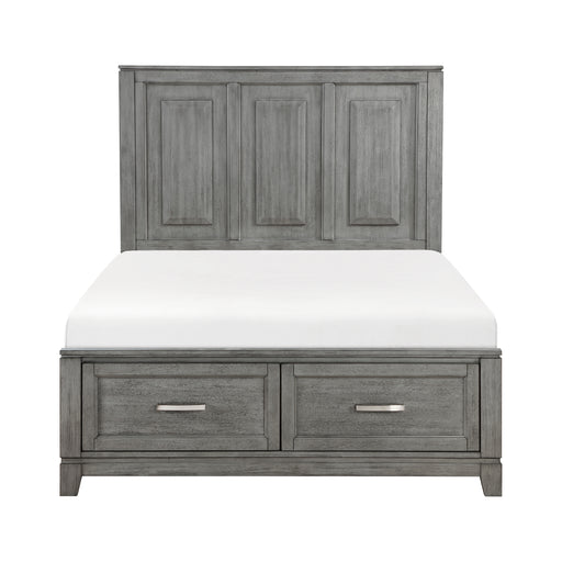 Garretson Full Platform Bed with Footboard Storage in Gray - 1450F-1 - FAMSA Furniture (TX)