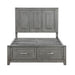 Garretson Full Platform Bed with Footboard Storage in Gray - 1450F-1 - FAMSA Furniture (TX)
