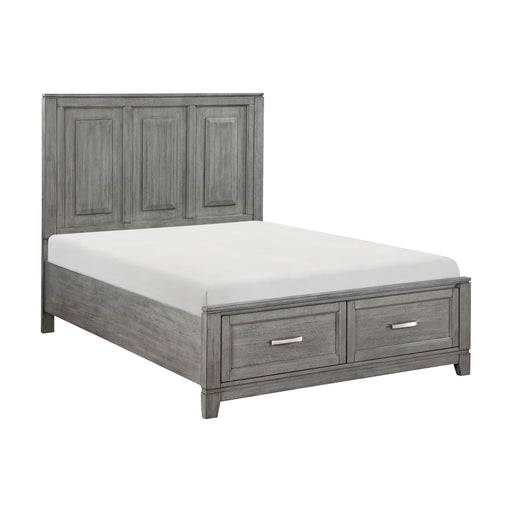 Garretson Full Platform Bed with Footboard Storage in Gray - 1450F-1 - FAMSA Furniture (TX)