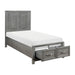 Garretson Twin Platform Bed with Footboard Storage in Gray - 1450T-1 - FAMSA Furniture (TX)