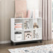 Garretson Bookcase in White - 1450WH-17 - FAMSA Furniture (TX)