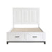 Garretson Queen Platform Bed with Footboard Storage in White - 1450WH-1 - FAMSA Furniture (TX)