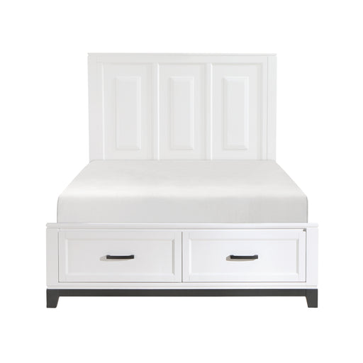 Garretson 4pc Set (QB+NS+DR+MR) in Gray/White - 1450WH-1*4 - FAMSA Furniture (TX)