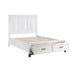 Garretson Queen Platform Bed with Footboard Storage in White - 1450WH-1 - FAMSA Furniture (TX)