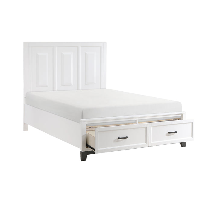 Garretson 4pc Set (QB+NS+DR+MR) in Gray/White - 1450WH-1*4 - FAMSA Furniture (TX)