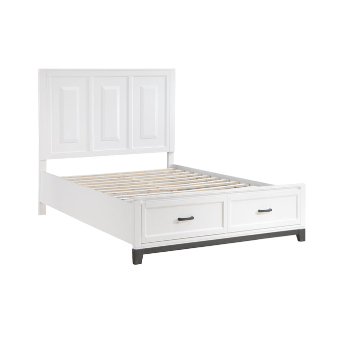 Garretson 4pc Set (QB+NS+DR+MR) in Gray/White - 1450WH-1*4 - FAMSA Furniture (TX)
