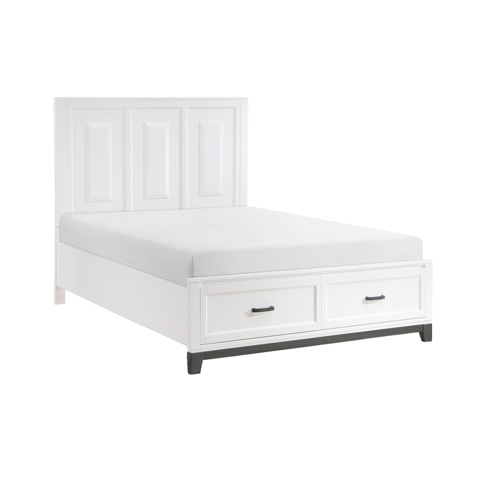 Garretson 4pc Set (QB+NS+DR+MR) in Gray/White - 1450WH-1*4 - FAMSA Furniture (TX)