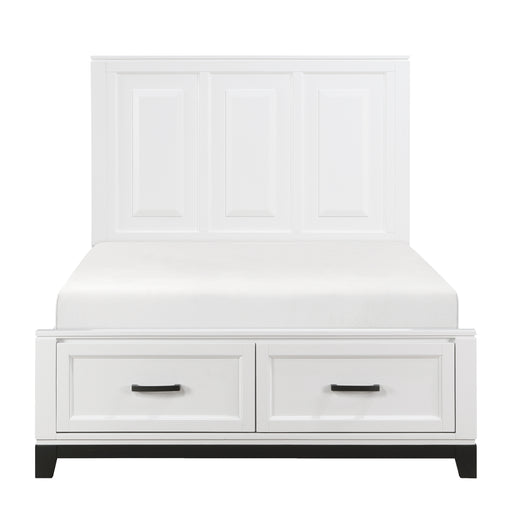 Garretson Full Platform Bed with Footboard Storage in White - 1450WHF-1 - FAMSA Furniture (TX)