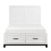 Garretson Full Platform Bed with Footboard Storage in White - 1450WHF-1 - FAMSA Furniture (TX)