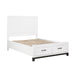 Garretson Full Platform Bed with Footboard Storage in White - 1450WHF-1 - FAMSA Furniture (TX)