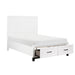 Garretson Full Platform Bed with Footboard Storage in White - 1450WHF-1 - FAMSA Furniture (TX)