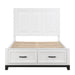 Garretson Full Platform Bed with Footboard Storage in White - 1450WHF-1 - FAMSA Furniture (TX)