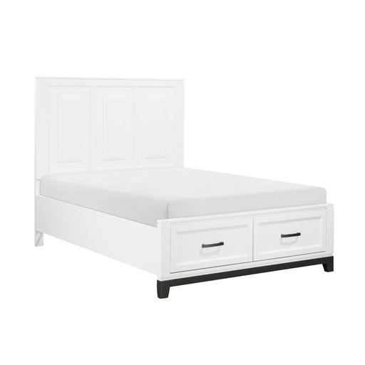 Garretson Full Platform Bed with Footboard Storage in White - 1450WHF-1 - FAMSA Furniture (TX)