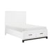 Garretson Full Platform Bed with Footboard Storage in White - 1450WHF-1 - FAMSA Furniture (TX)
