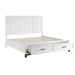 Garretson Eastern King Platform Bed with Footboard Storage in White - 1450WHK-1EK - FAMSA Furniture (TX)