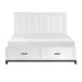 Garretson Eastern King Platform Bed with Footboard Storage in White - 1450WHK-1EK - FAMSA Furniture (TX)