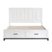 Garretson Eastern King Platform Bed with Footboard Storage in White - 1450WHK-1EK - FAMSA Furniture (TX)