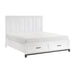 Garretson Eastern King Platform Bed with Footboard Storage in White - 1450WHK-1EK - FAMSA Furniture (TX)