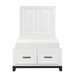 Garretson Twin Platform Bed with Footboard Storage in White - 1450WHT-1 - FAMSA Furniture (TX)