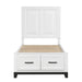 Garretson Twin Platform Bed with Footboard Storage in White - 1450WHT-1 - FAMSA Furniture (TX)
