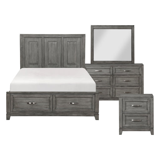 Garretson 4pc Set (QB+NS+DR+MR) in Gray - 1450-1*4 - FAMSA Furniture (TX)