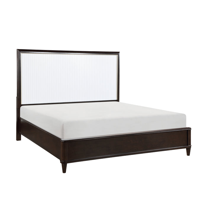 Niles 4pc Set (QB+NS+DR+MR) in Cherry/Gold/White - 1451-1*4 - FAMSA Furniture (TX)