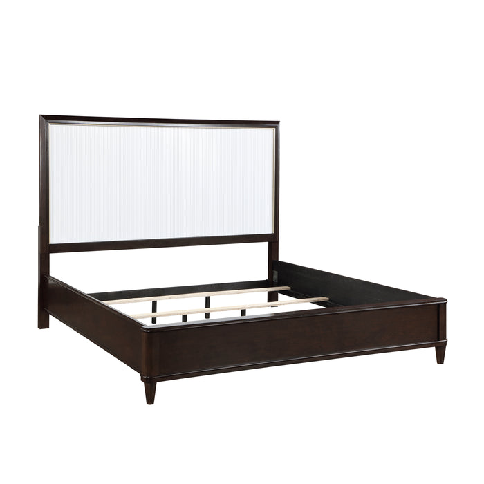 Niles 4pc Set (QB+NS+DR+MR) in Cherry/Gold/White - 1451-1*4 - FAMSA Furniture (TX)