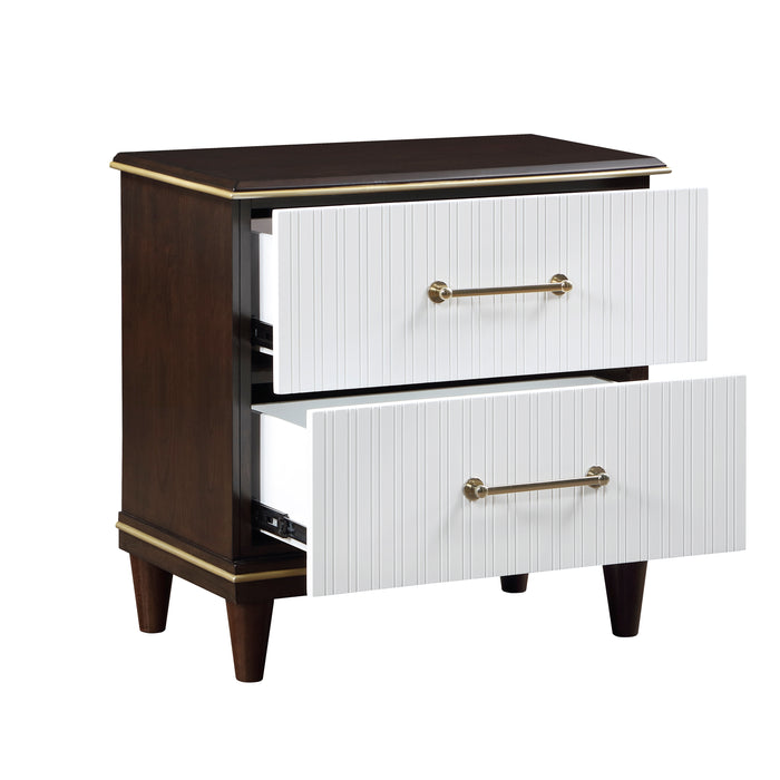 Niles Nightstand in Cherry/Gold/White - 1451-4 - FAMSA Furniture (TX)