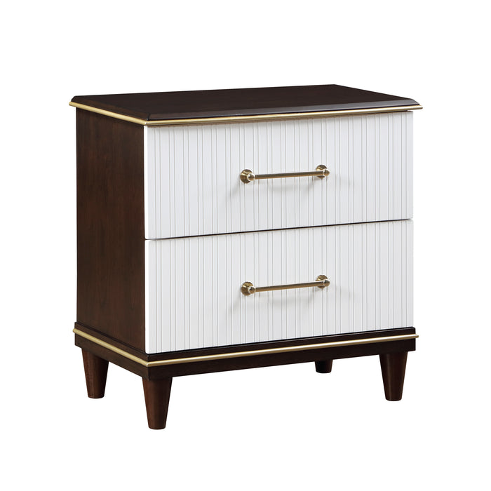 Niles Nightstand in Cherry/Gold/White - 1451-4 - FAMSA Furniture (TX)