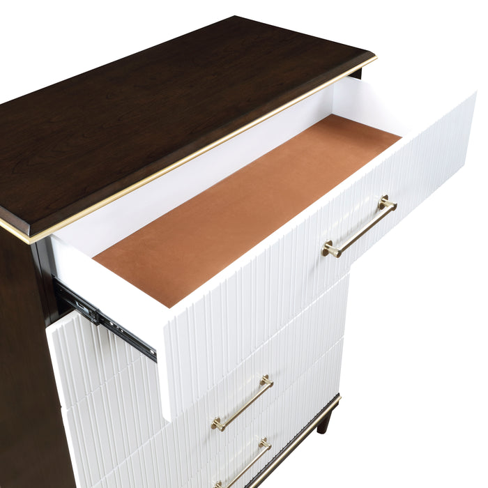 Niles Chest in Cherry/Gold/White - 1451-9 - FAMSA Furniture (TX)