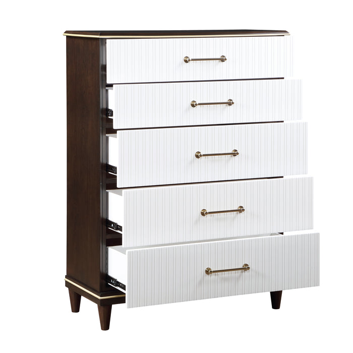 Niles Chest in Cherry/Gold/White - 1451-9 - FAMSA Furniture (TX)