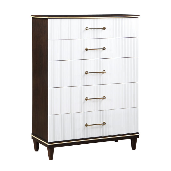 Niles Chest in Cherry/Gold/White - 1451-9 - FAMSA Furniture (TX)