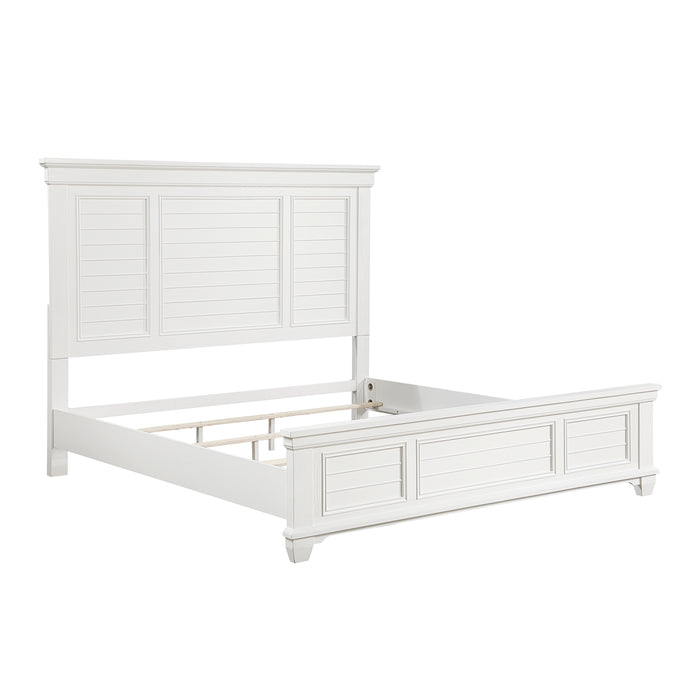 Mackinac 4pc Set (QB+NS+DR+MR) in White - 1454-1*4 - FAMSA Furniture (TX)