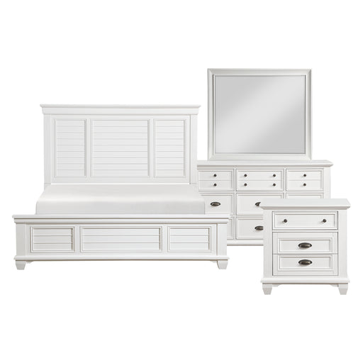 Mackinac 4pc Set (QB+NS+DR+MR) in White - 1454-1*4 - FAMSA Furniture (TX)