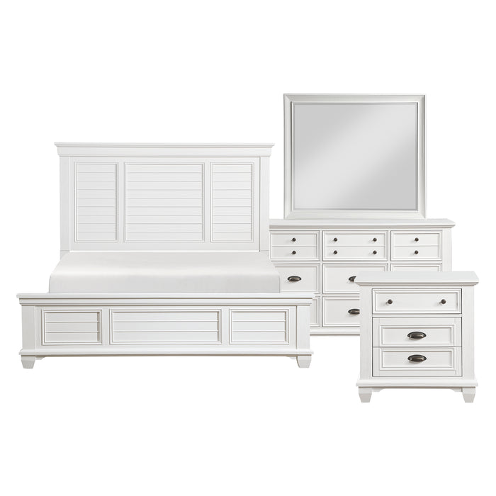 Mackinac 4pc Set (QB+NS+DR+MR) in White - 1454-1*4 - FAMSA Furniture (TX)