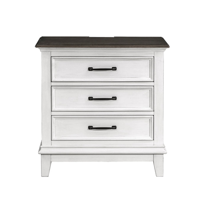 Chesterton 4pc Set (QB+NS+DR+MR) in Brown/White - 1463-1*4 - FAMSA Furniture (TX)